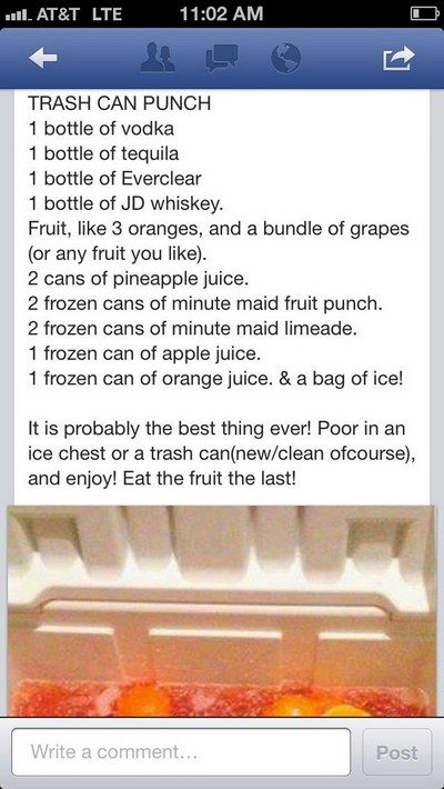 Trashcan Punch recipe