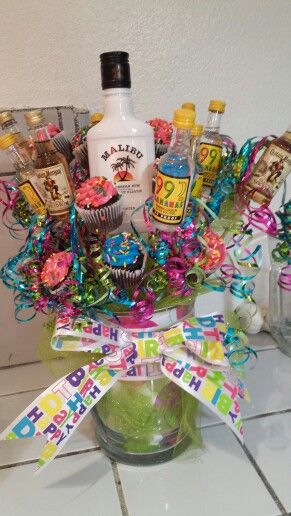 21st birthday alcohol bouquet